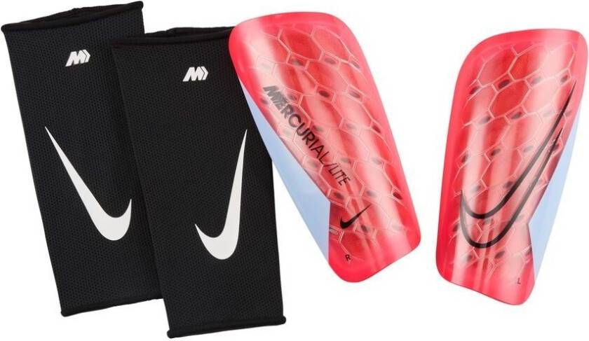 Leggbeskyttere Mercurial Lite Scary Good - Rød/Lyse lilla/Svart, størrelse X-Large/180-200cm