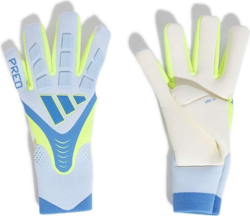 Keeperhansker Predator Pro Pc Ice Cold Precision - Crystal Sky/ray Blue/gul, størrelse 10½