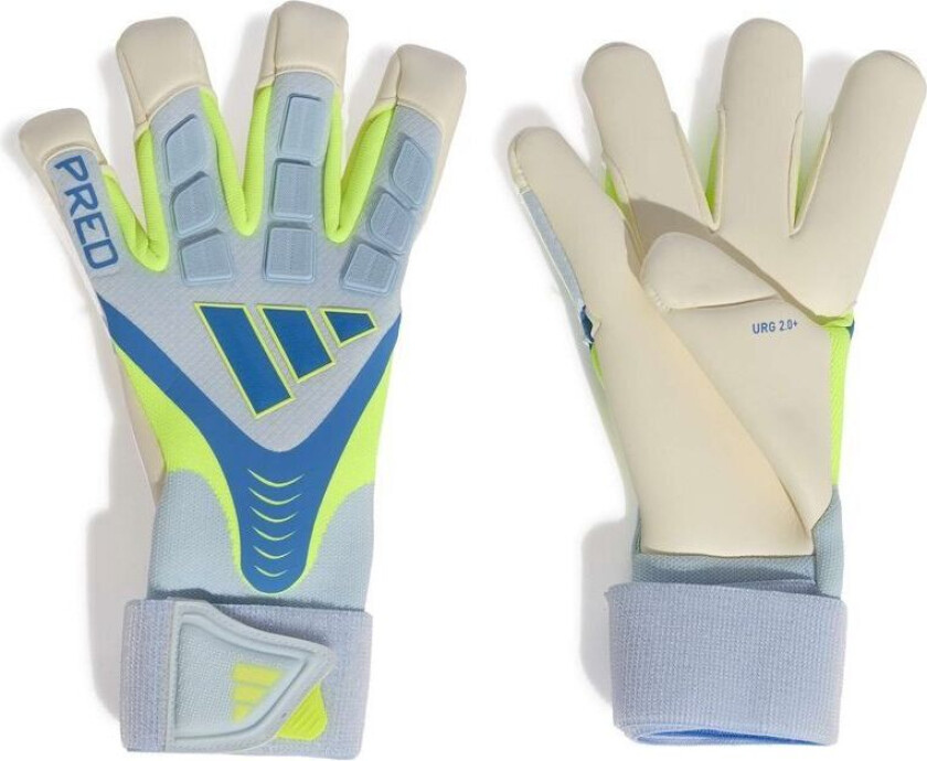 Keeperhansker Predator Pro Hybrid Strap Ice Cold Precision - Crystal Sky/ray Blue/gul, størrelse 10½