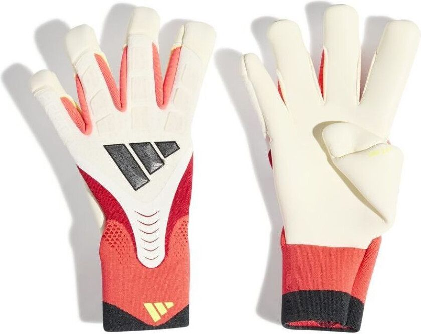 Keeperhansker Predator Pro Hybrid Born For Goals - Hvit/lucid Red/svart, størrelse 7