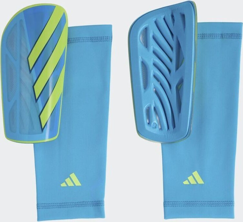 Leggbeskyttere Tiro League Ice Cold Precision - Lucid Ray Blue/gul, størrelse M: 140-160 cm