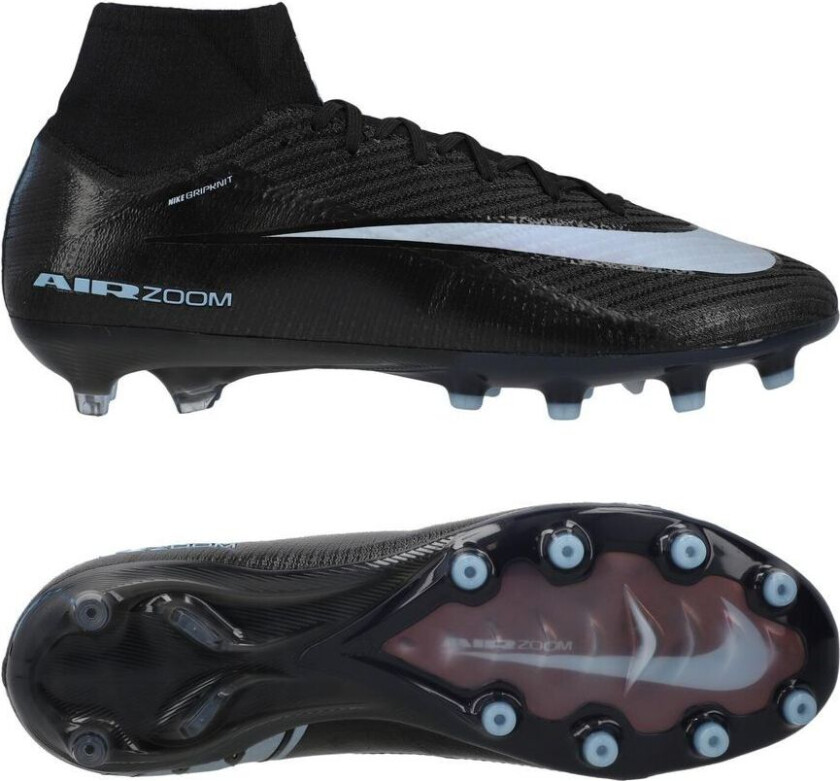 Air Zoom Mercurial Superfly 10 Elite AG-PRO Shadow - Svart/Isblå - Kunstgress (AG), størrelse 36