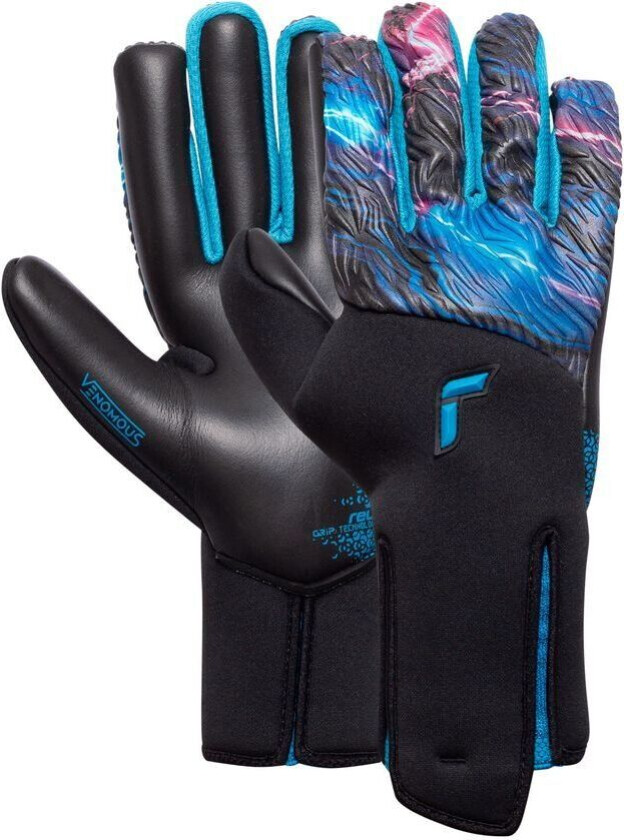 Keeperhansker Venomous Gold X - Svart/kosmisk Fordypning, størrelse 8½