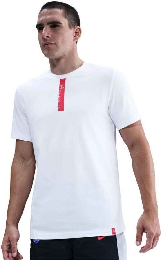 Paris Saint Germain T-skjorte - Hvit - Nike, størrelse Medium