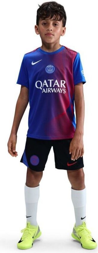 Paris Saint Germain Trenings T-Skjorte Dri-FIT Academy Pro Pre Match 3. - Hyper Royal/Rød/Hvit Barn - Nike, størrelse M: 137-147 cm