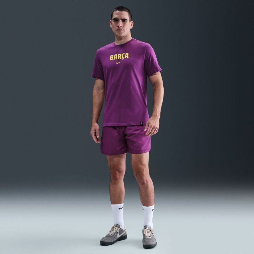 Barcelona T-skjorte Wordmark - Lilla - Nike, størrelse Medium