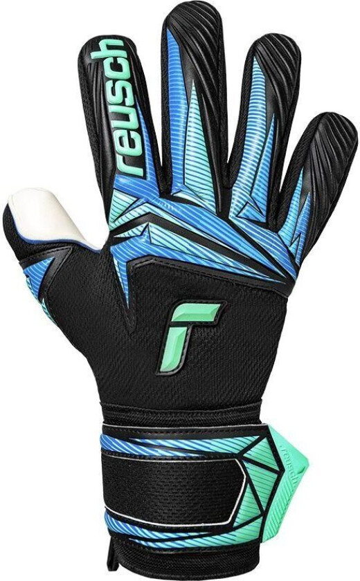 Keeperhansker Attrakt RE:GRIP NC - Svart/Blå, størrelse 8½