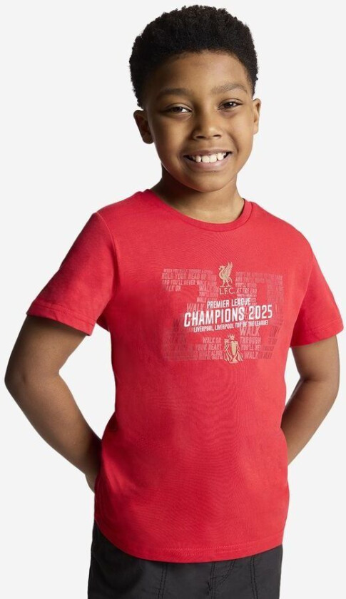 Liverpool T-skjorte EPL Champions 2024/25 - rød Barn - Liverpool FC, størrelse 11-12 years/138-148 cm