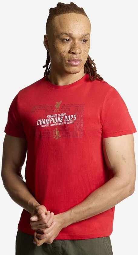 Liverpool T-skjorte EPL Champions 2024/25 - rød - Liverpool FC, størrelse Small