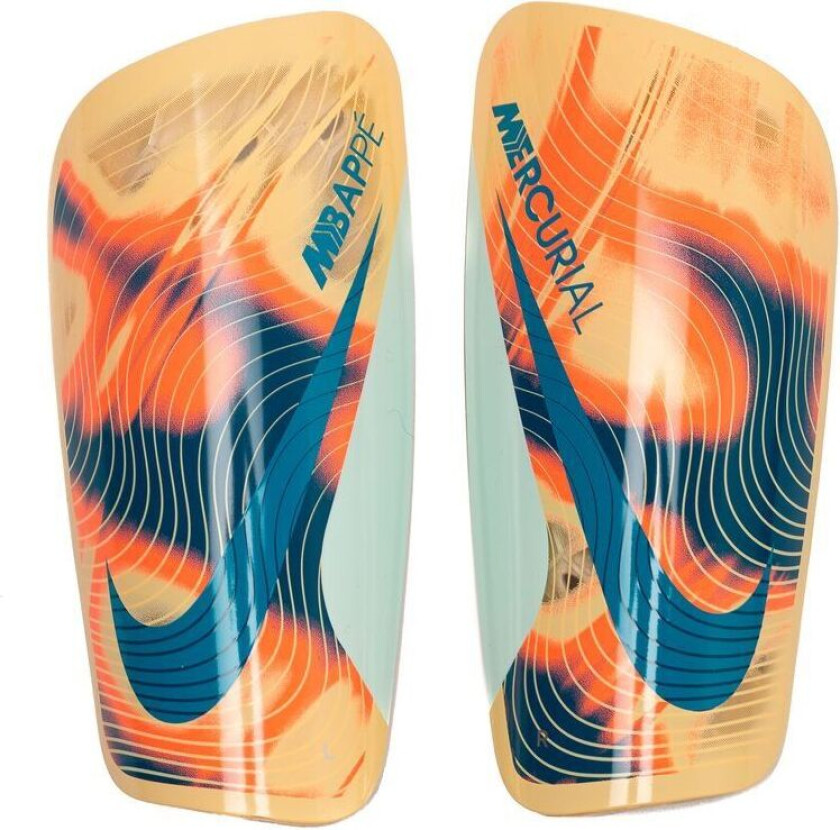 Leggbeskyttere Mercurial Lite Mbappé Personal Edition - Guava-is/Oransje/Grønn avgrunn, størrelse X-Large/180-200cm