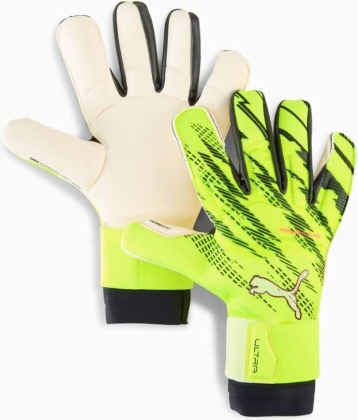 Keeperhansker Ultra Ultimate Hybrid Unleashed - Gul/ Svart, størrelse 7½