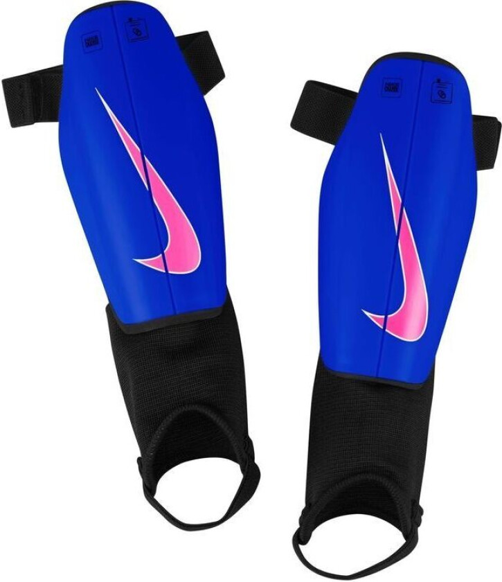 Leggbeskyttere Charge Attack - Blå/Svart/Rosa Barn, størrelse Kids M/130-140cm