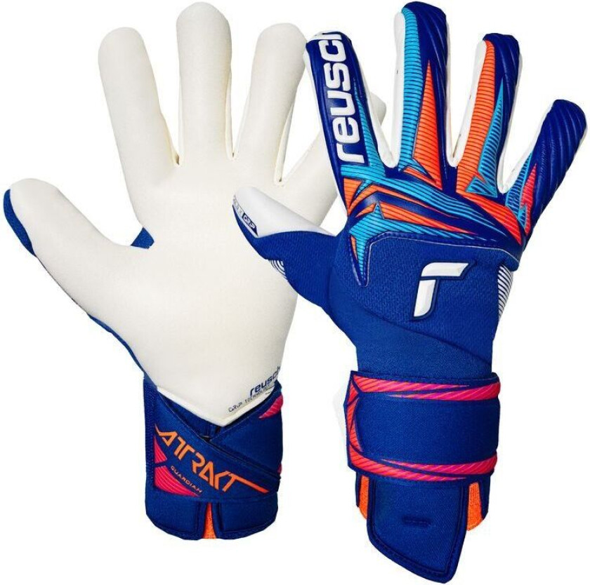 Keeperhansker Attrakt Gold X Guardian - Blå/Hvit/Oransje, størrelse 8½