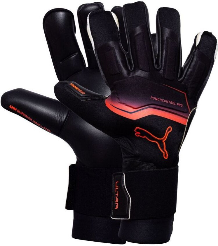 Keeperhansker Ultra Ultimate Hybrid Eclipse - Svart/rød, størrelse 10½