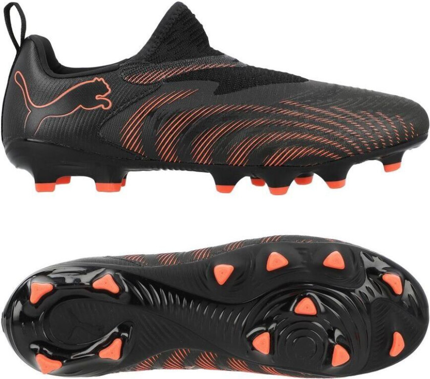 Future 9 Match Laceless FG/AG Eclipse - Svart/rød/Strong Gray Barn, størrelse 37½