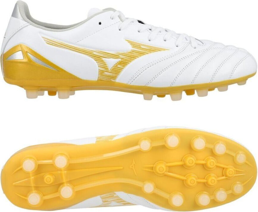 Morelia Neo Iv Pro Ag Bright Gold - Hvit/gull/cool Gray - Kunstgress (Ag), størrelse 42½
