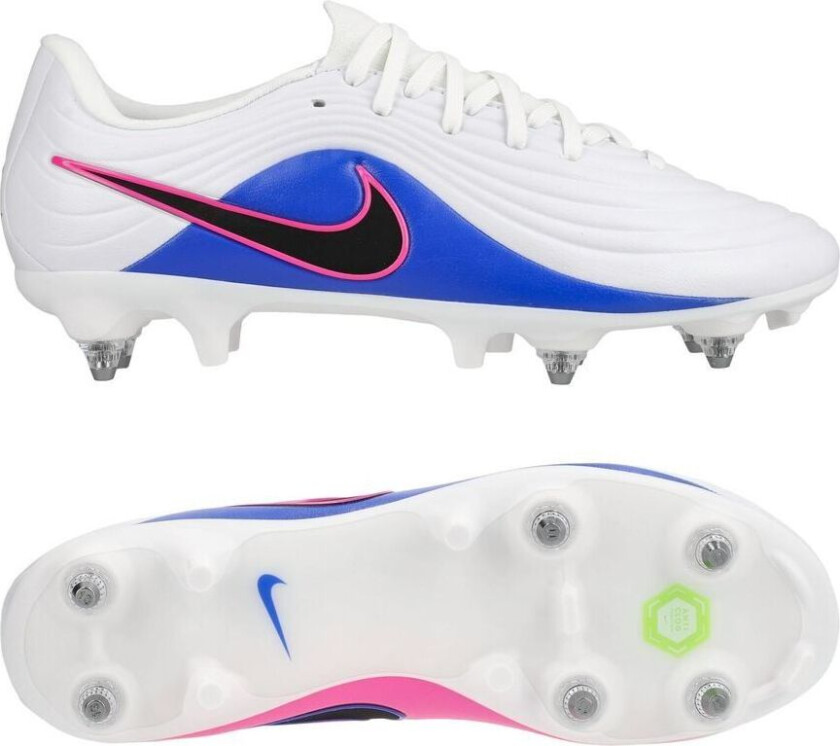 Tiempo Maestro Academy SG-PRO Anti-Clog Attack - Hvit/Svart/Blå/Rosa - Vått gress (SG), størrelse 47½