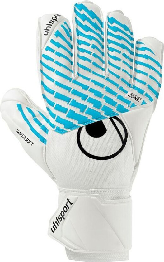 Keeperhansker Fangmaschine CyberTec Supersoft - Hvit/Blå/Svart, størrelse 9