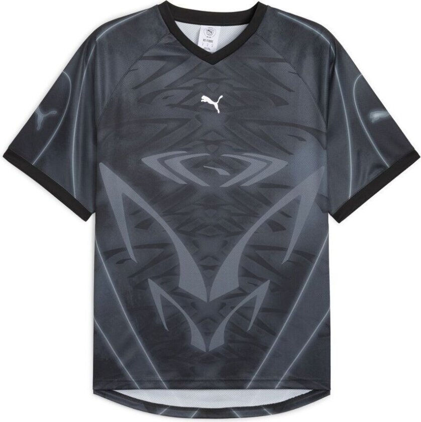 tech-x Aop Relaxed Football Jersey Black-aop, størrelse X-Small