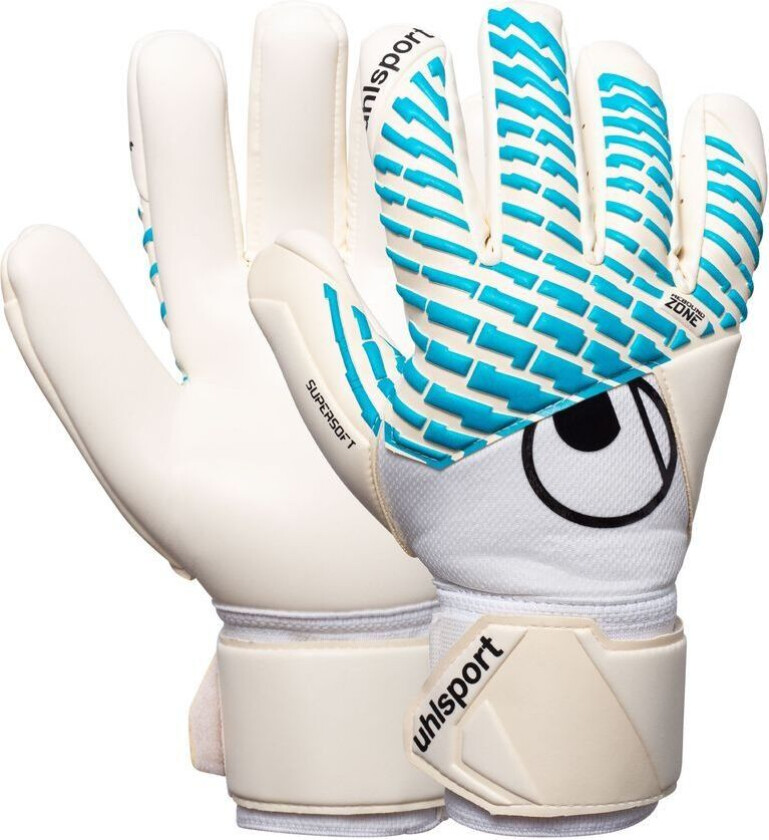 Keeperhansker Fangmaschine CyberTec Supersoft HN - Hvit/Blå/Svart, størrelse 9