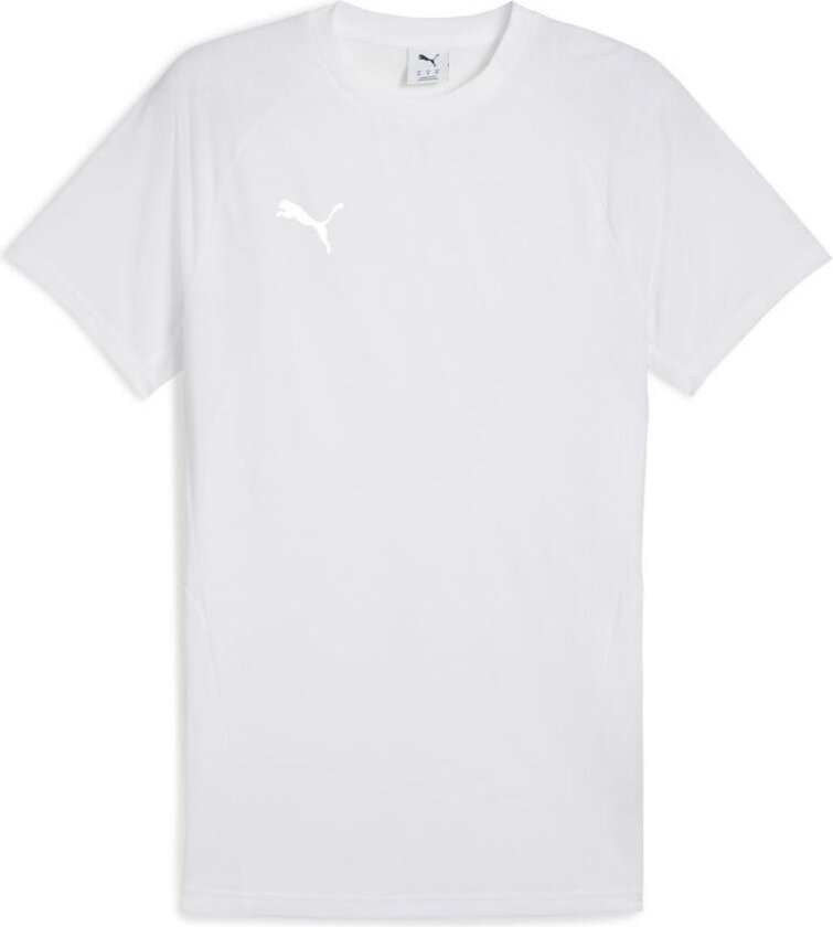 T-skjorte teamEVOSTRIPE - White/ Sølv/Grå, størrelse Small