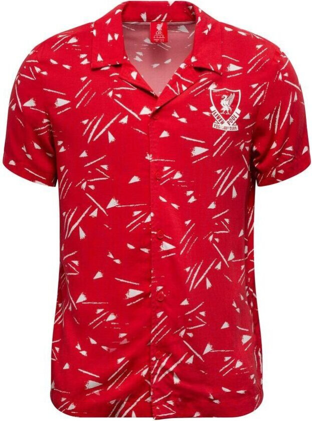 Liverpool Button Through 1989/91 - rød - Liverpool FC, størrelse Medium