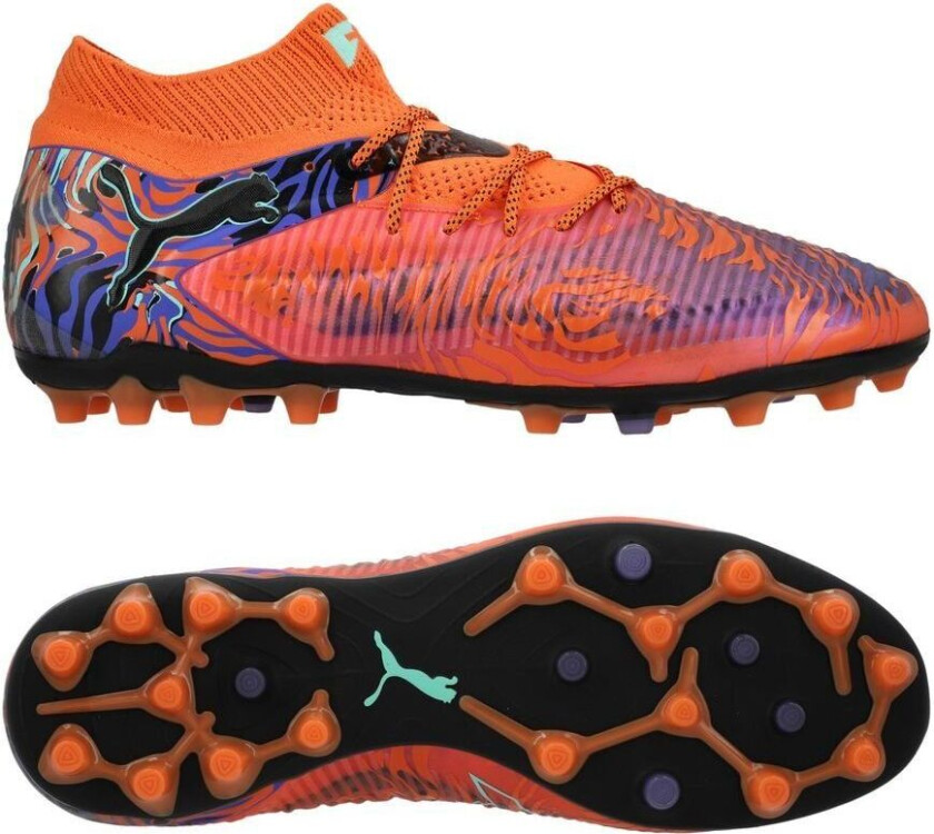 Future 8 Ultimate MG Creativity - Oransje valmue/mørk lilla/Electric Peppermint/ Svart LIMITED EDITION - Multi Ground (MG), størrelse 44