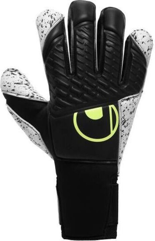 Bilde av Keeperhansker Fangmaschine Supergrip+ Flex Frame Carbon - Svart/Gul, størrelse 8½