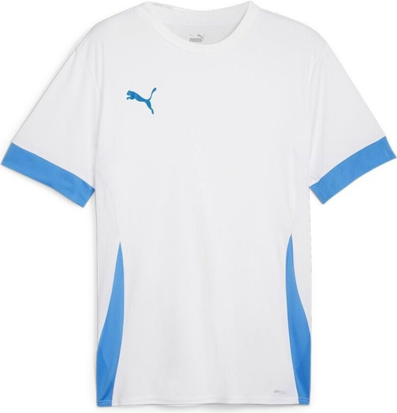 Trenings T-skjorte Teamgoal - Hvit/electric Blue Lemonade, størrelse XX-Large