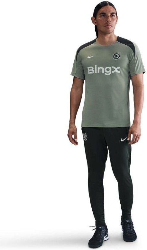 Chelsea Trenings T-Skjorte Dri-FIT Strike - Jade Horizon/Jade Horizon/Grå - Nike, størrelse Large