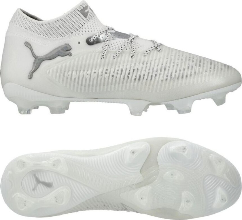 Future 8 Ultimate FG White Pack - White/Sølv - Gress (FG), størrelse 41