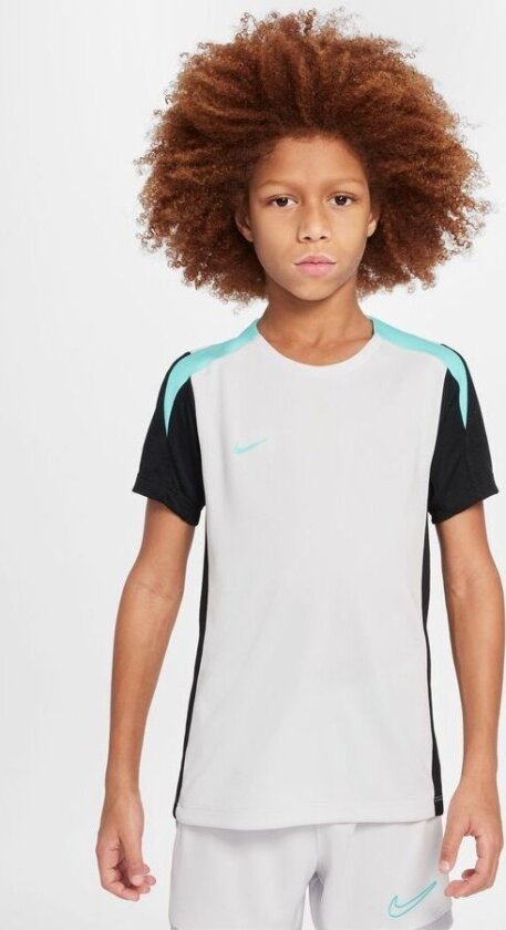 Trenings T-skjorte Dri-fit Strike - Hvit/svart/turkis Barn, størrelse S: 128-137 cm