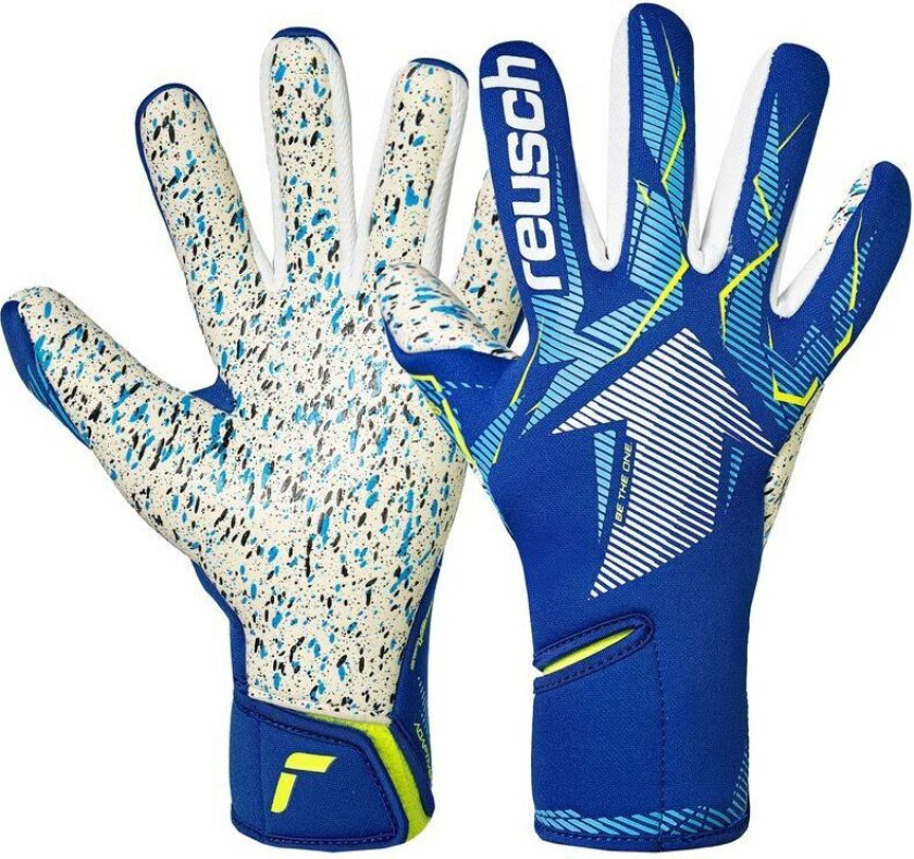 Keeperhansker Fastgrip Fusion - Blå/Hvit Barn, størrelse 4½