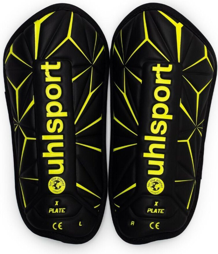Leggbeskyttere X Plate - Svart/fluo Oransje, størrelse X-Small