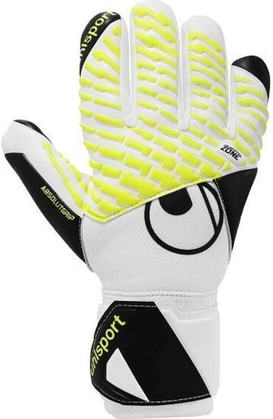 Keeperhansker Fangmaschine Absolutgrip Hn Pro - Hvit/svart/gul Barn, størrelse 4½
