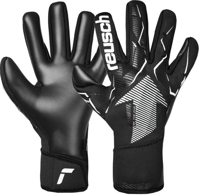 Keeperhansker Fastgrip Infinity - Svart/hvit Barn, størrelse 4½