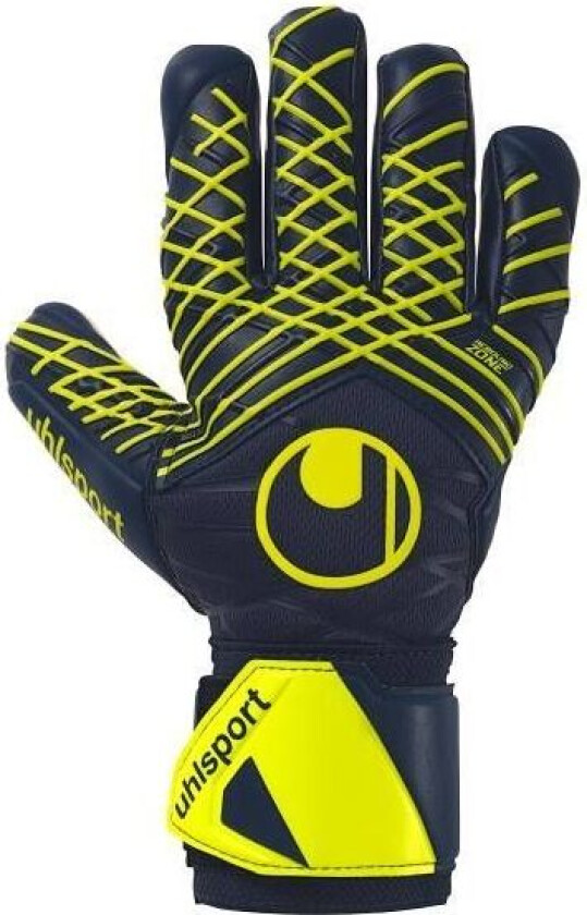 Keeperhansker Prediction Supersoft Hn - Navy/hvit/gul, størrelse 7½