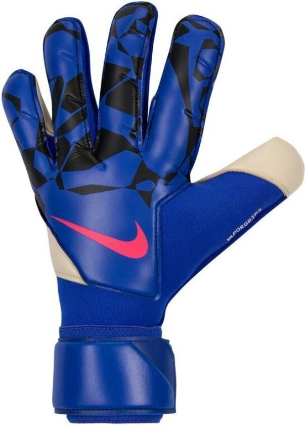 Keeperhansker Vapor Grip 3 Attack - Blå/Svart/Rosa, størrelse 7