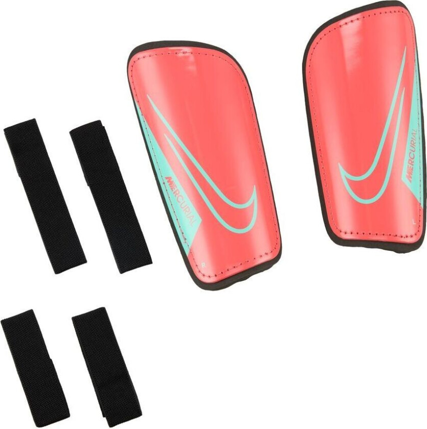 Leggbeskyttere Mercurial Hard Shell Mad Energy - Rød/Svart, størrelse Small/140-150cm