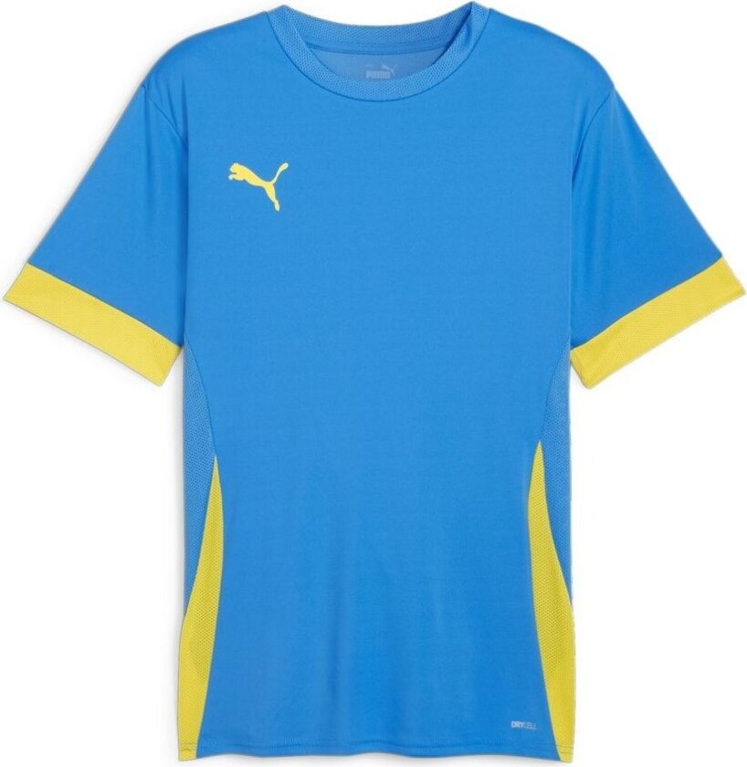 Trenings T-skjorte Teamgoal - Electric Blue Lemonade/gul, størrelse 3XL