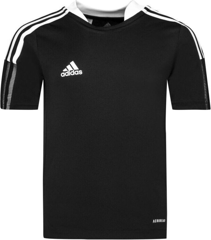 Trenings T-skjorte Tiro 21 - Svart/hvit Barn, størrelse 128 cm