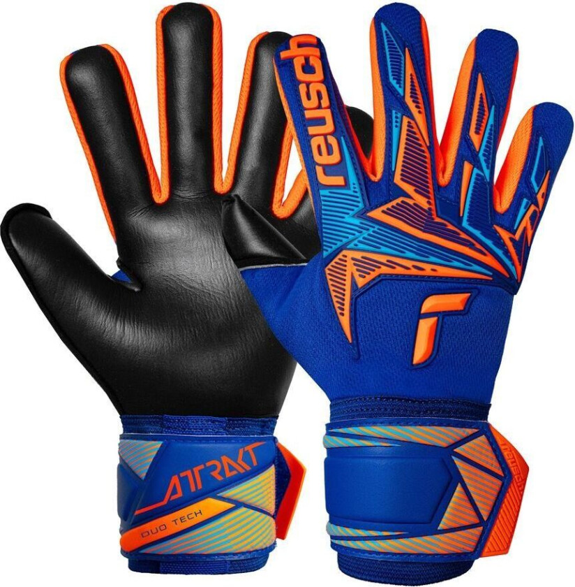 Keeperhansker Attrakt FreeGel Duo NC - Blå/Oransje/Svart, størrelse 7½