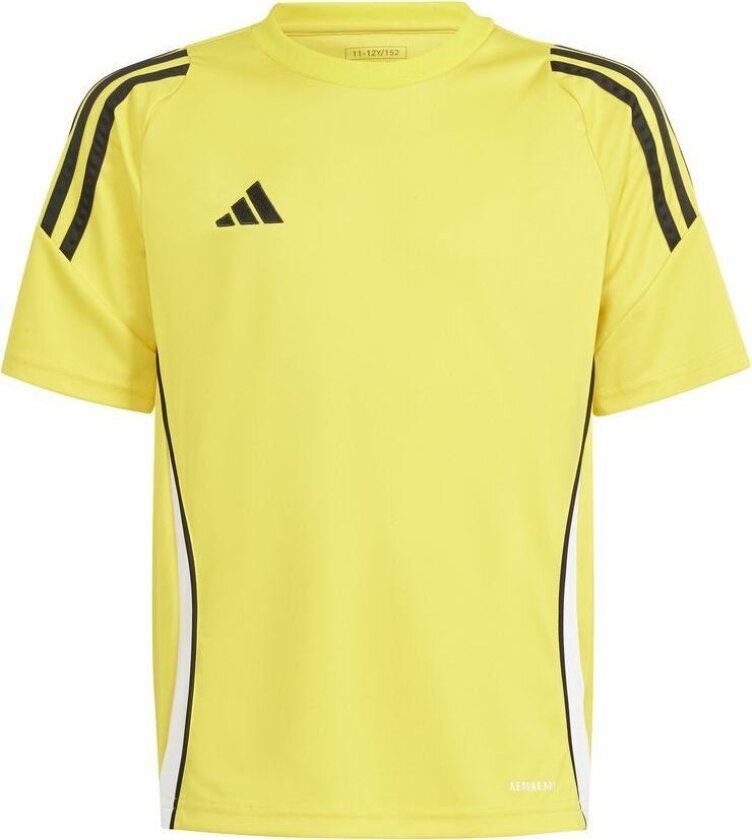 Trenings T-skjorte Tiro 24 - Gul/svart/hvit Barn, størrelse 164 cm