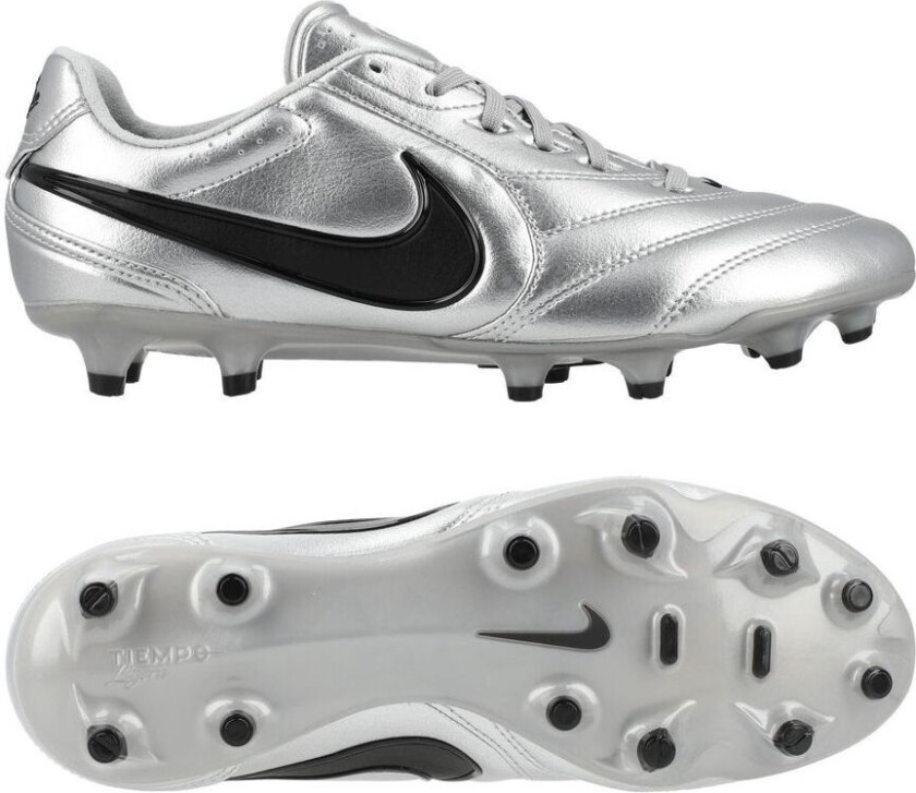 Tiempo Ligera Pro FG - Metallisk sølv/Svart LIMITED EDITION - Gress (FG), størrelse 42½
