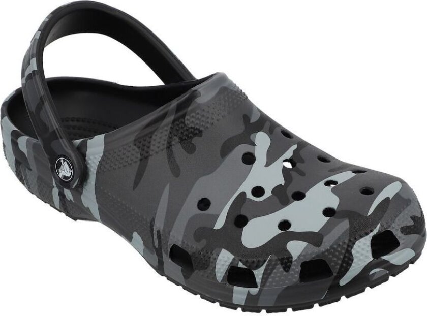 Classic Camouflage Clog - Svart/grå, størrelse 38