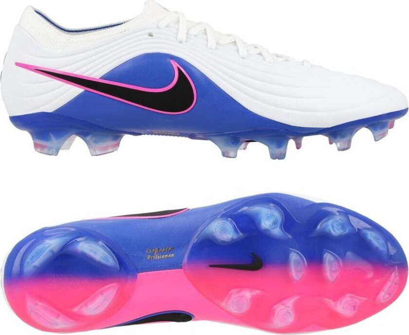Tiempo Maestro Elite FG Attack - Hvit/Svart/Blå/Rosa - Gress (FG), størrelse 42½