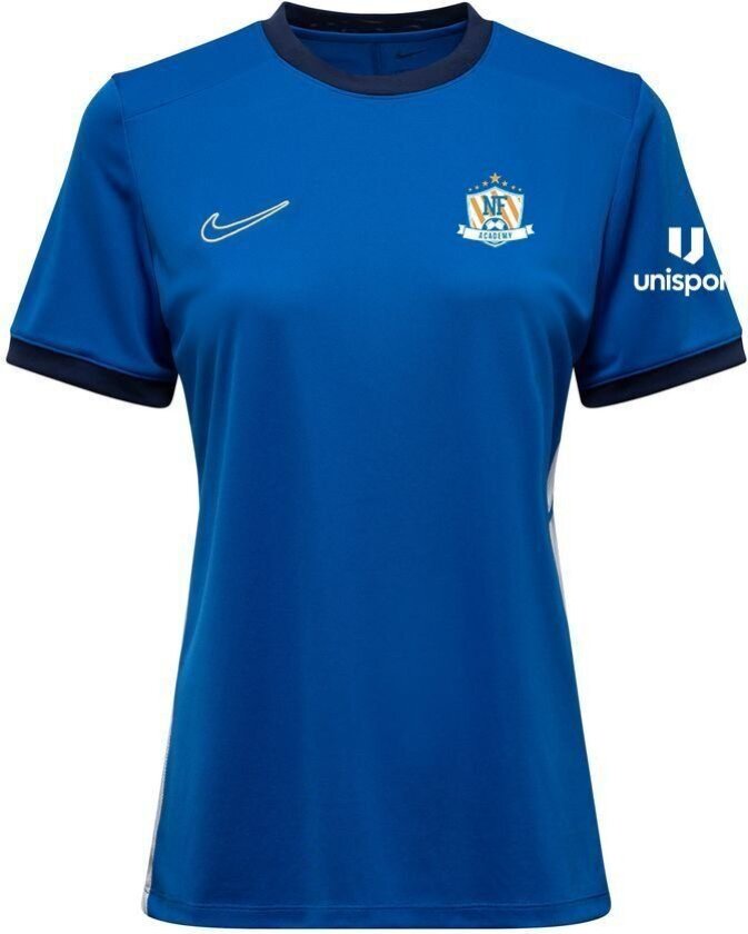 NF Academy Nike Trenings T-Skjorte Dri-FIT Academy 25 - Blå/Navy/Hvit Kvinner, størrelse X-Large