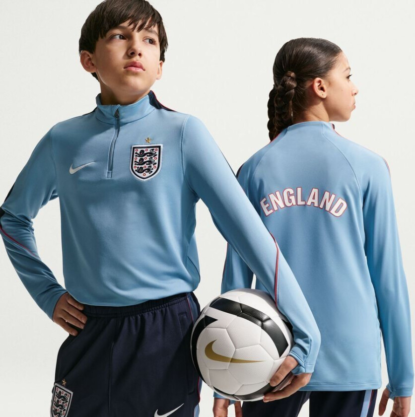 England Treningsskjorte Dri-FIT Strike Drill World Cup 2026 - Blå/Obsidian/Hvit Barn - Nike, størrelse XS: 122-128 cm