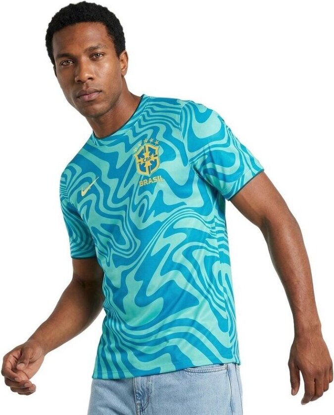 Brasil Trenings T-Skjorte Dri-FIT Academy Pro Pre Match World Cup 2026 - Light Menta/Blå - Nike, størrelse X-Large