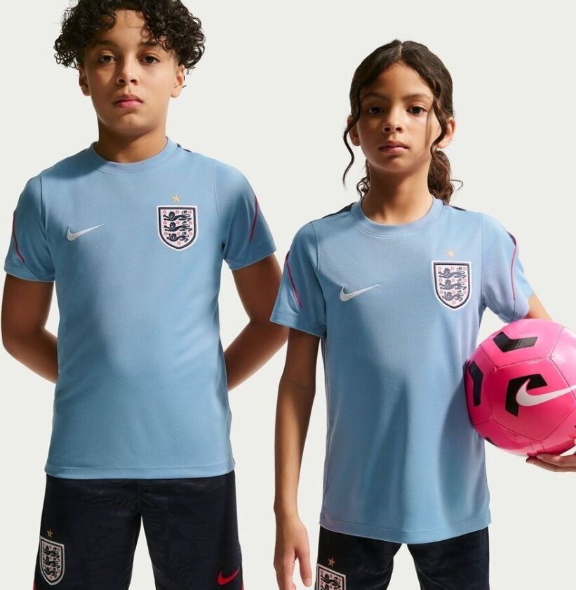 England Trenings T-Skjorte Dri-FIT Strike World Cup 2026 - Blå/Obsidian/Hvit Barn - Nike, størrelse XL: 158-170 cm